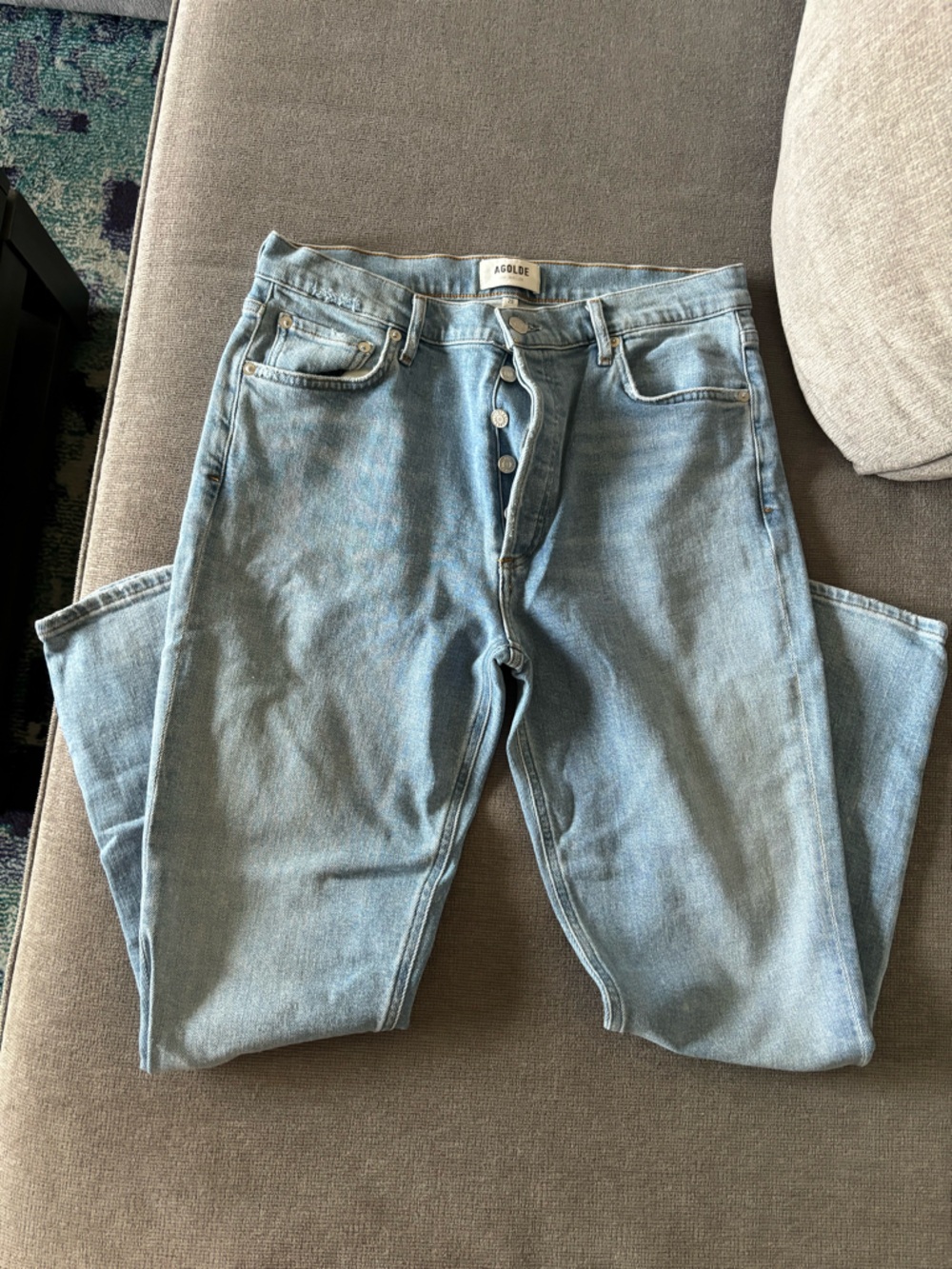 AGOLDE Light Wash High Rise Jeans